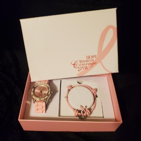 Breast Cancer Accessories - NIB Breast Cancer Watch and Bracelet SET